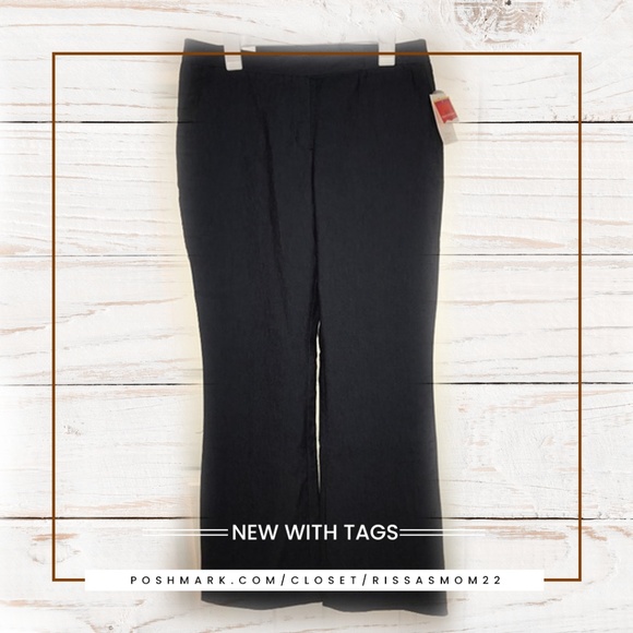 ISAAC MIZRAHI Dress Pants Boot Cut INDIGO Sz 12L - Picture 1 of 5